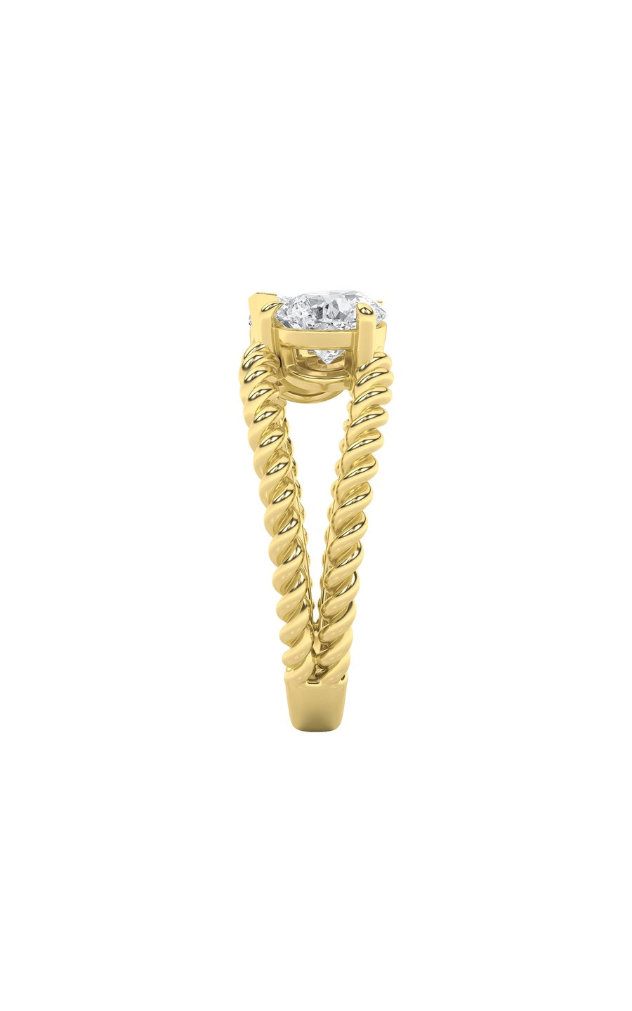 2Cttw Pear Shaped Lab Grown Diamond (F/VS) Toi etMoi Fashiion Ring in 14K Gold