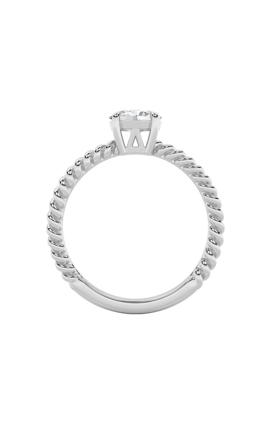 0.5Cttw Oval Shaped Lab Grown Diamond (F/VS) Petite Solitaire Engagement RING in 14K Gold