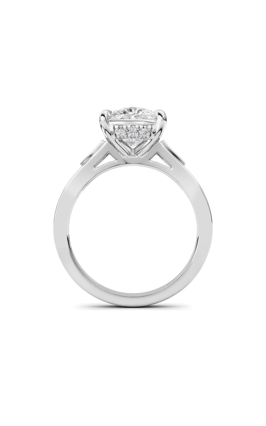 3.25Cttw ELongated Cushion Lab Grown Diamond (F/VS)Ring in 14K Gold
