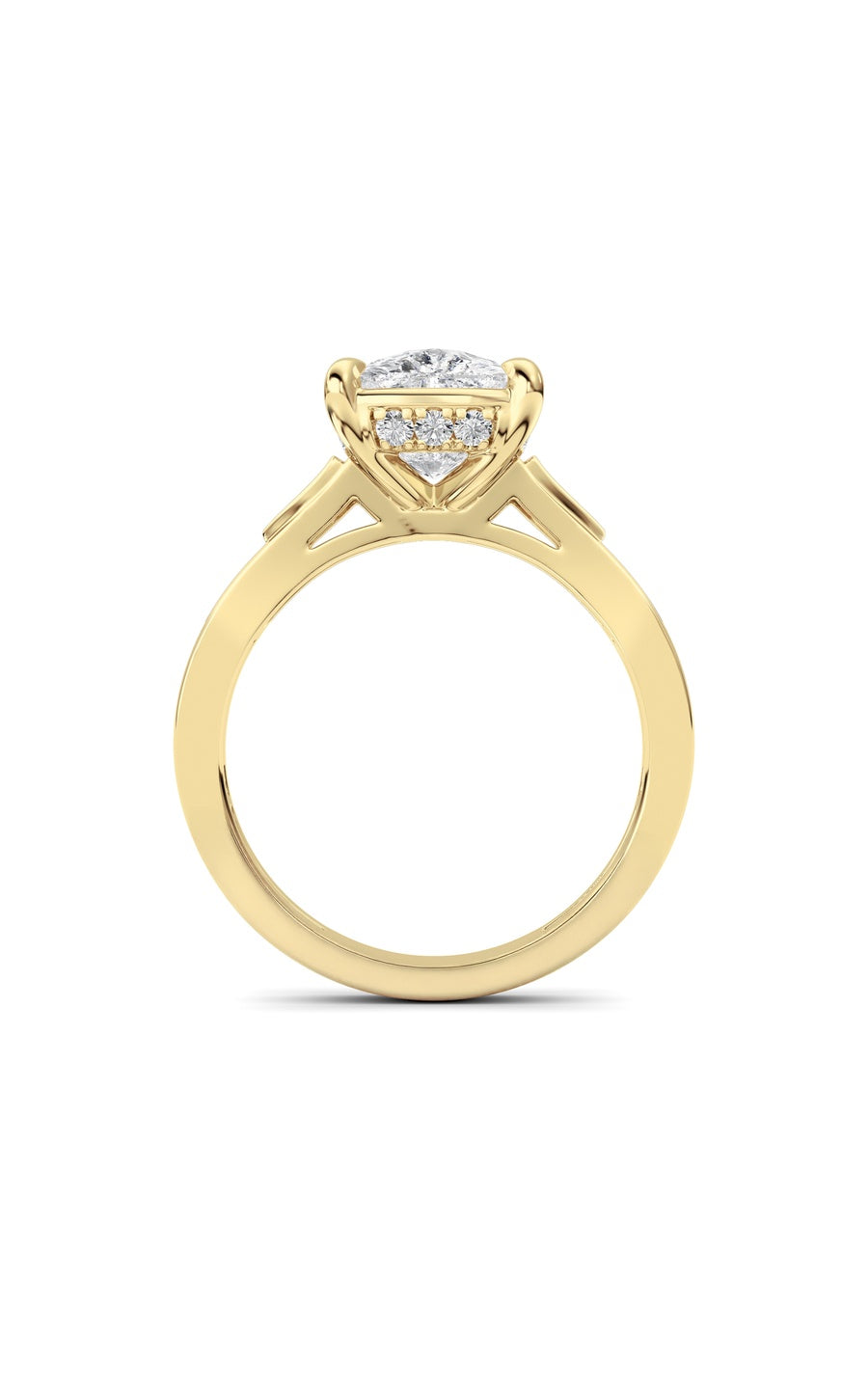 3.25Cttw ELongated Cushion Lab Grown Diamond (F/VS)Ring in 14K Gold