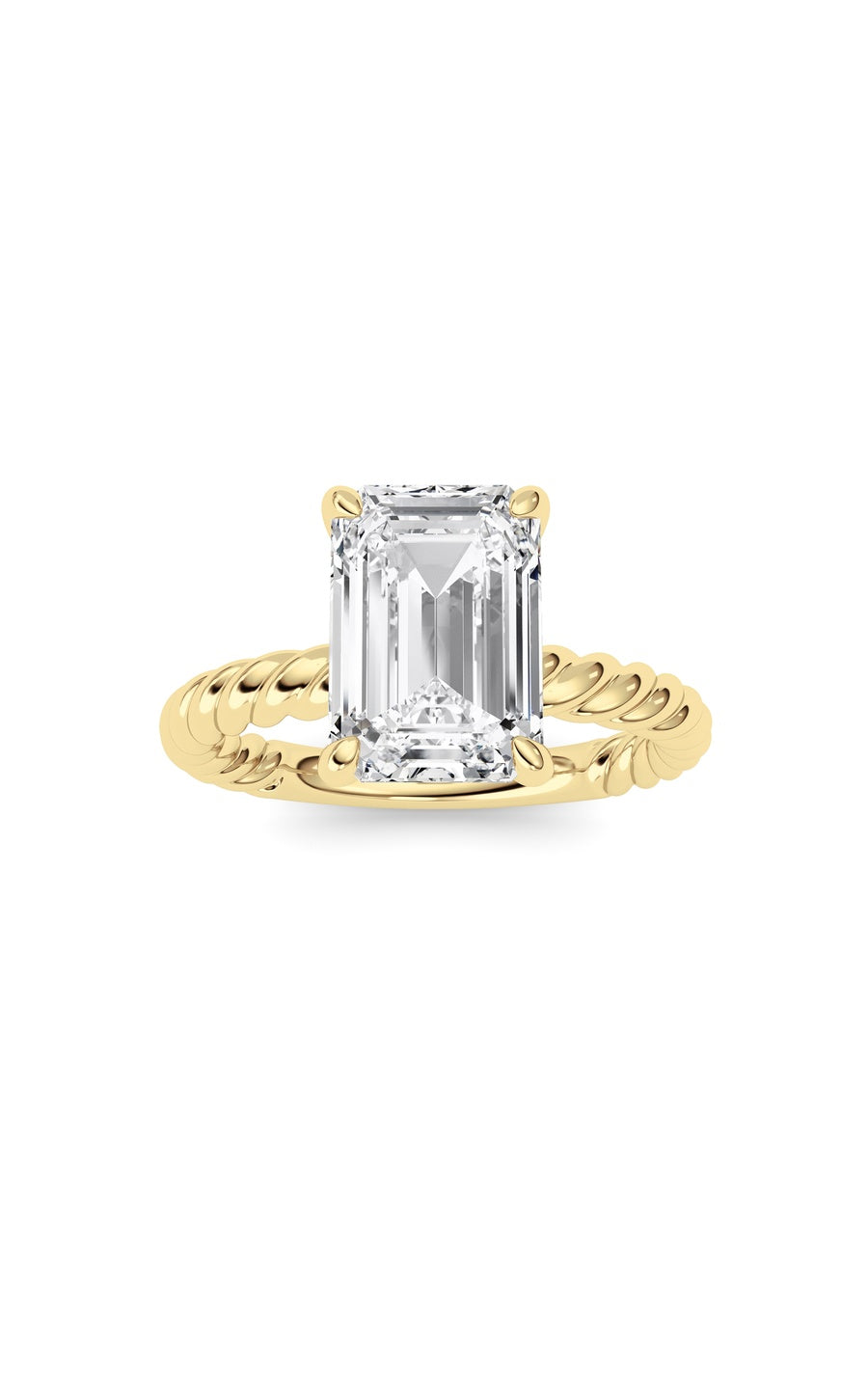 Emerald Lab Grown Diamond (F/VS ) Ring in 14K Gold
