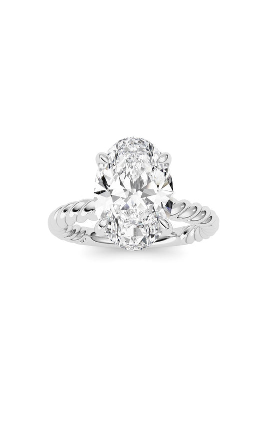 Oval Lab Grown Diamond (F/VS ) Ring in 14K Gold