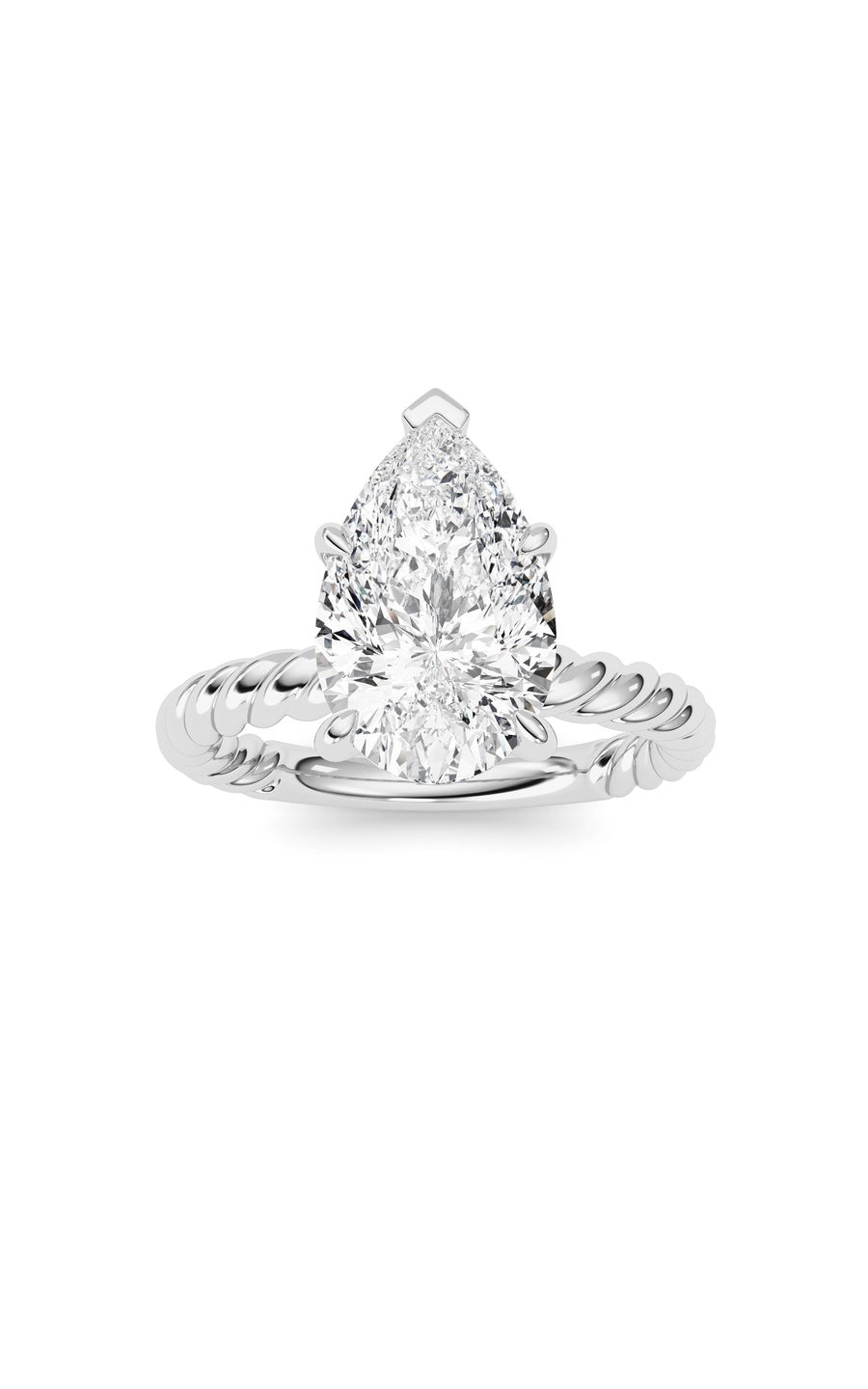 Pear Lab Grown Diamond (F/VS ) Ring in 14K Gold