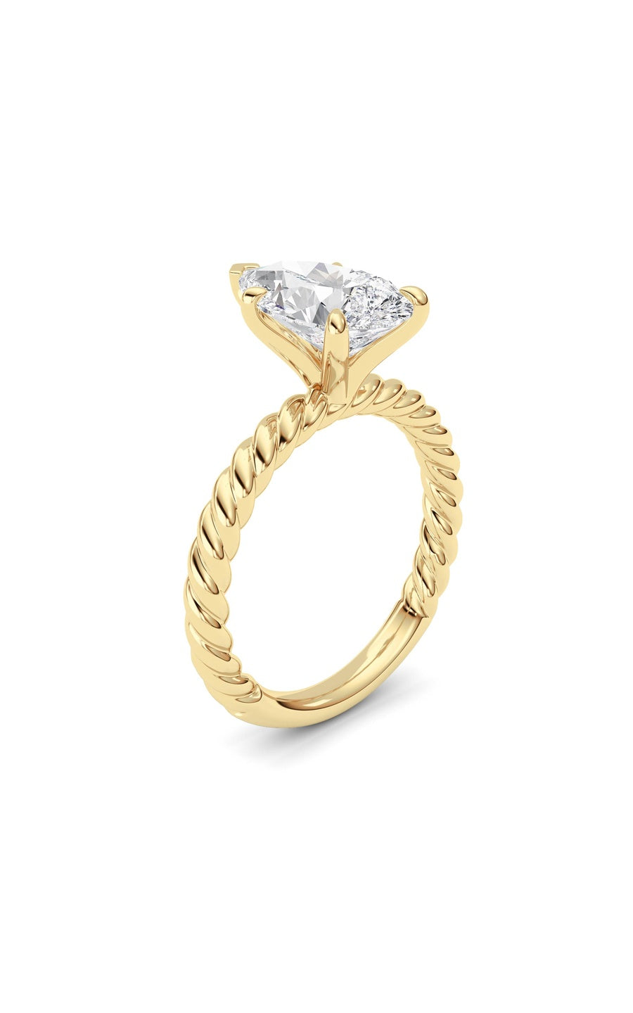 Pear Lab Grown Diamond (F/VS ) Ring in 14K Gold