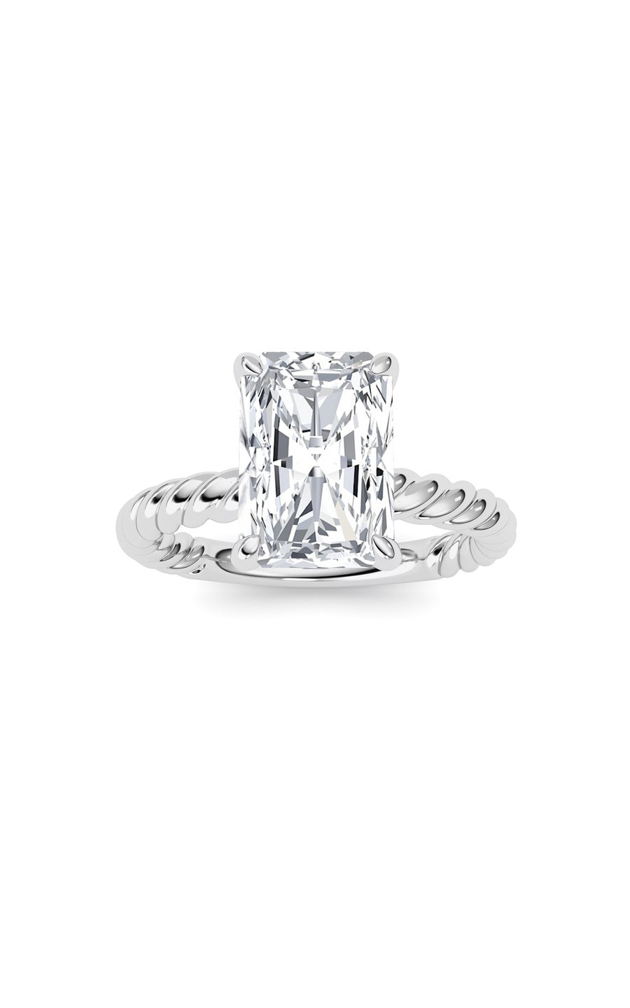 Radiant Lab Grown Diamond (F/VS ) Ring in 14K Gold