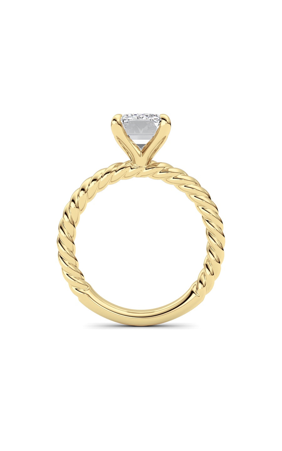 Radiant Lab Grown Diamond (F/VS ) Ring in 14K Gold