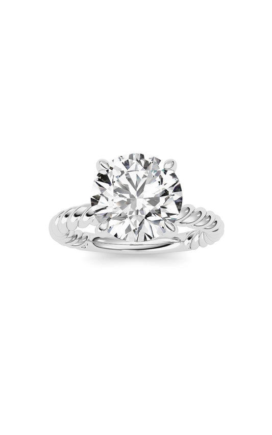 Round Lab Grown Diamond (F/VS ) Ring in 14K Gold