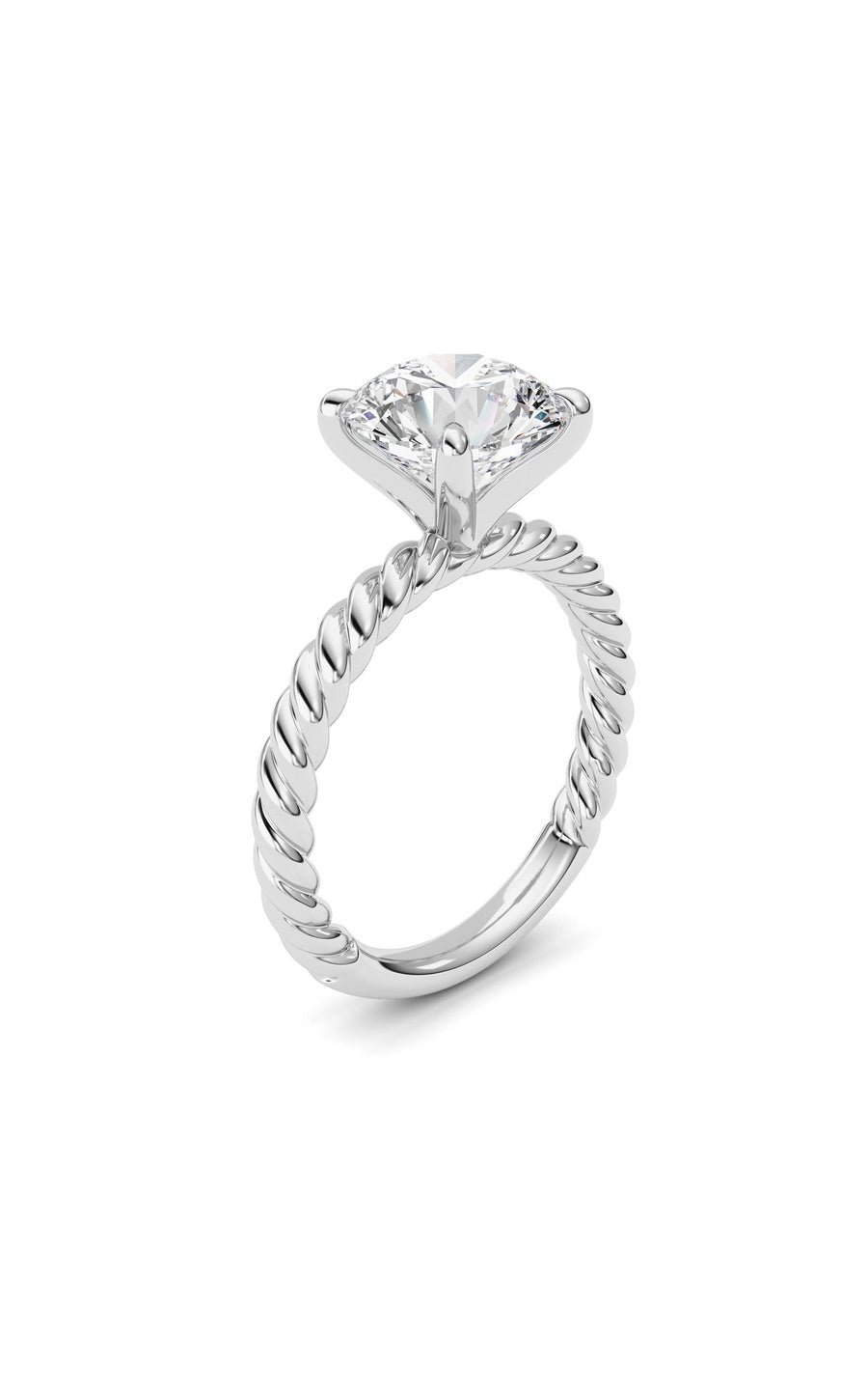 Round Lab Grown Diamond (F/VS ) Ring in 14K Gold