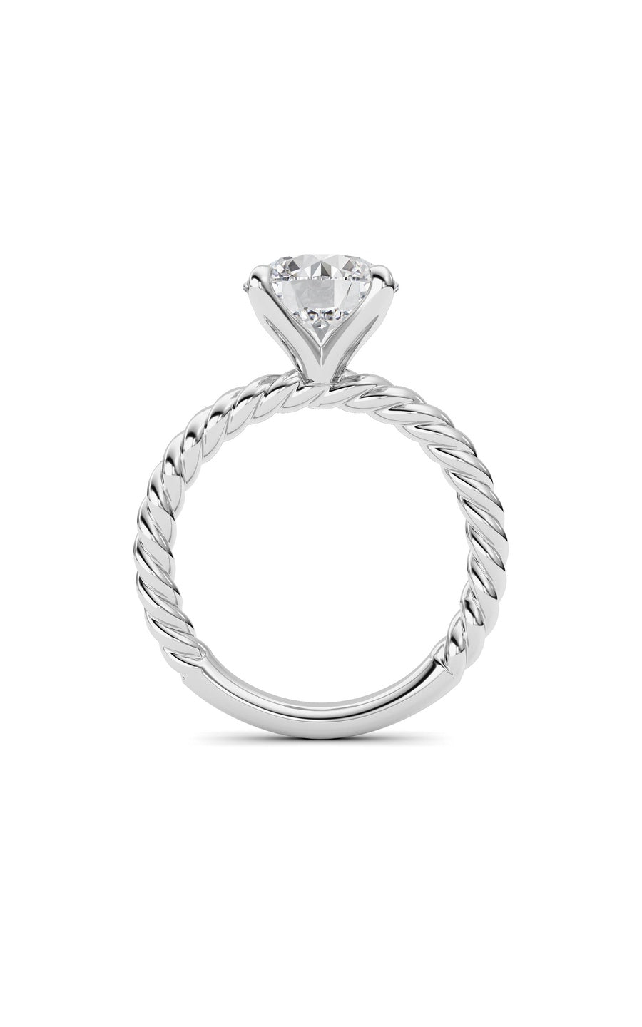Round Lab Grown Diamond (F/VS ) Ring in 14K Gold