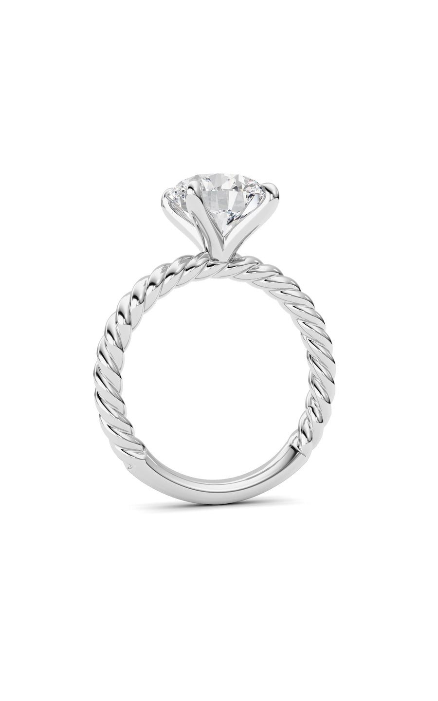 Round Lab Grown Diamond (F/VS ) Ring in 14K Gold