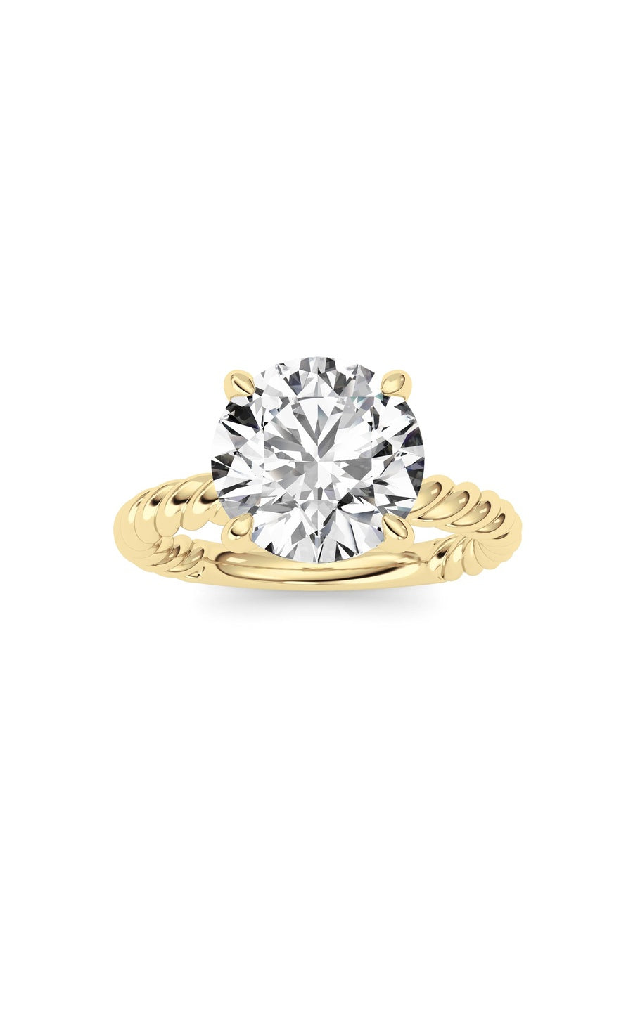Round Lab Grown Diamond (F/VS ) Ring in 14K Gold