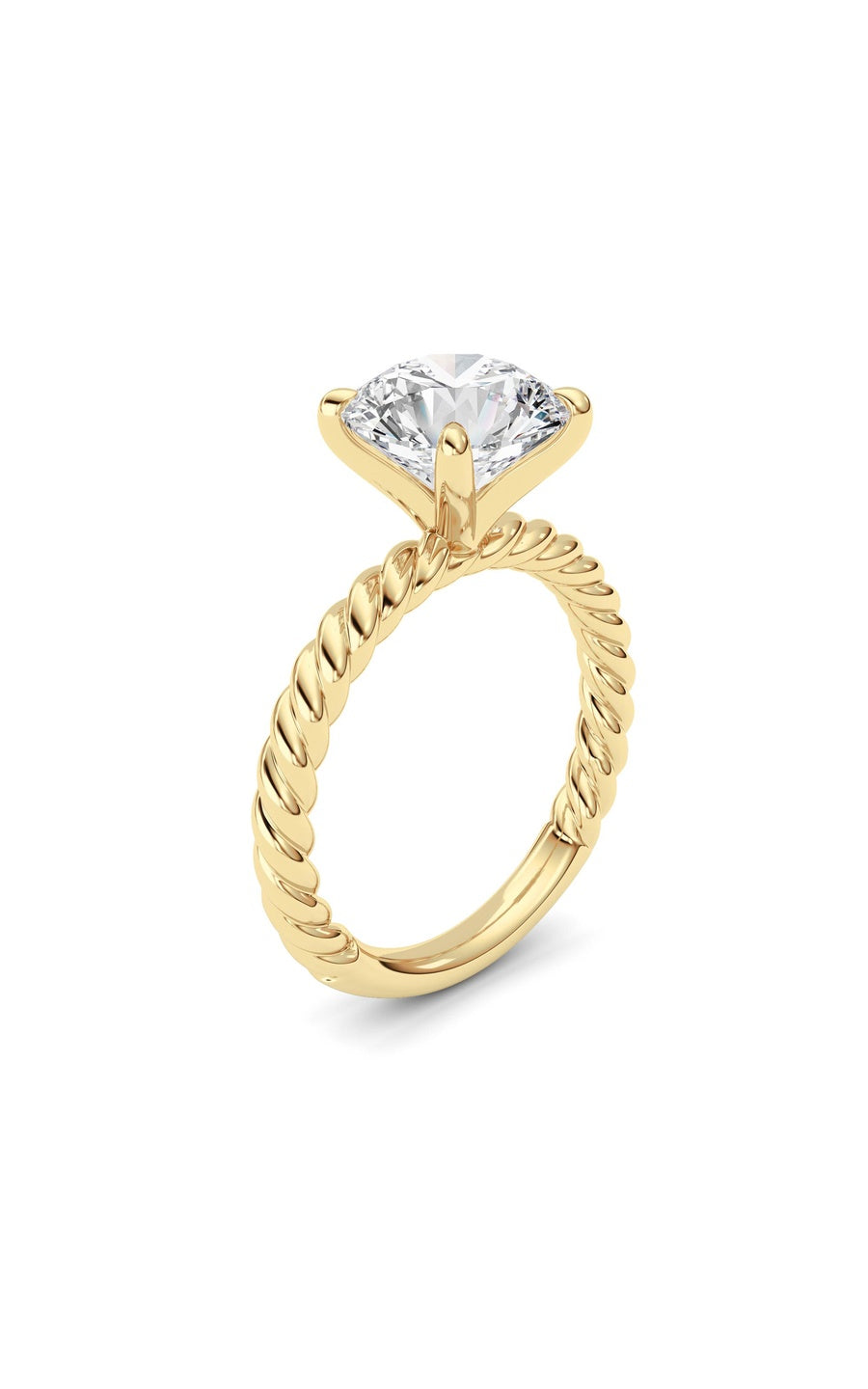 Round Lab Grown Diamond (F/VS ) Ring in 14K Gold