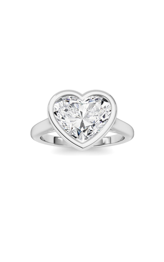 Heart Lab Grown Diamond (F/VS ) Ring in 14K Gold