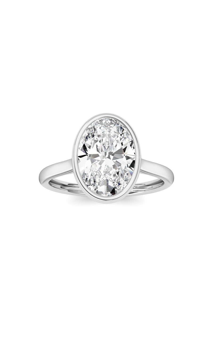 Oval Lab Grown Diamond (F/VS ) Ring in 14K Gold