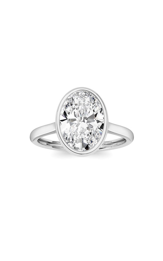 Oval Lab Grown Diamond (F/VS ) Ring in 14K Gold