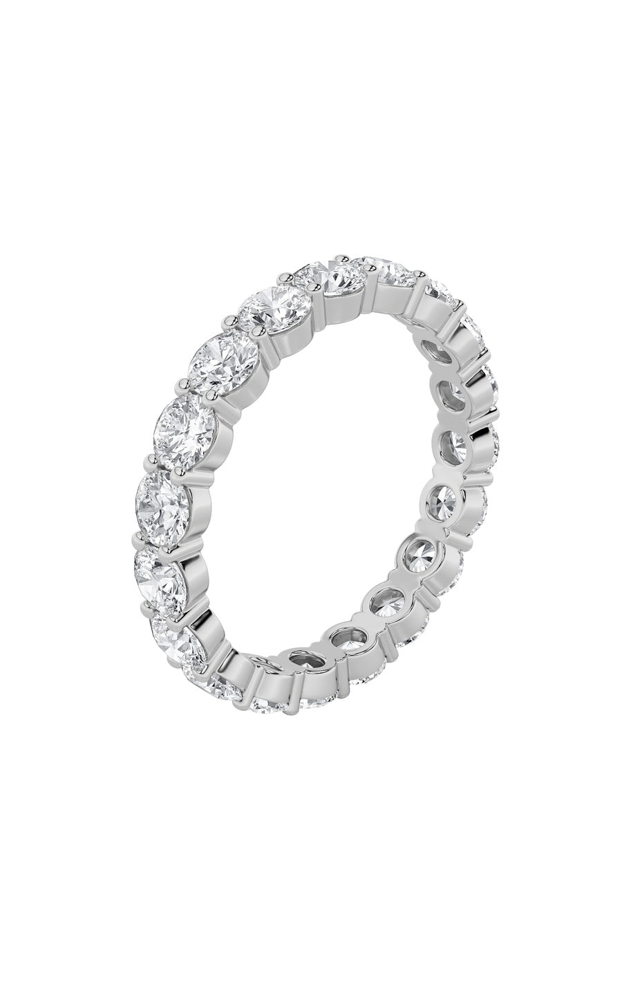 2.75Cttw Round Shaped Lab Grown Diamond Split Prong Eternity Ring in 14K Gold (F/VS)