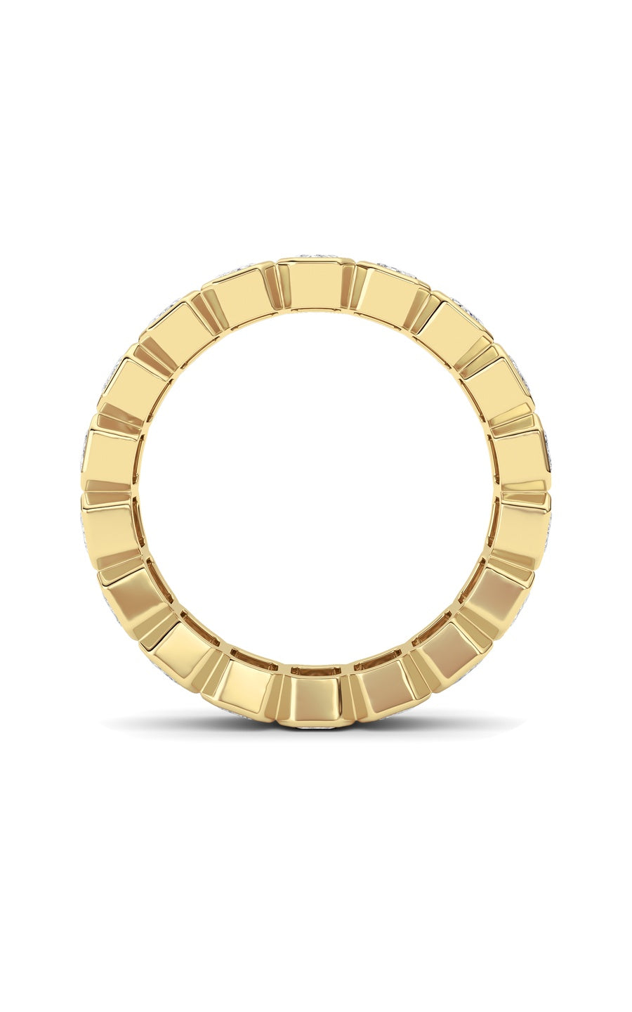 2.2Cttw Emerald Shaped Lab Grown Diamond (F/VS) Eternity Band Ring in 14K Gold