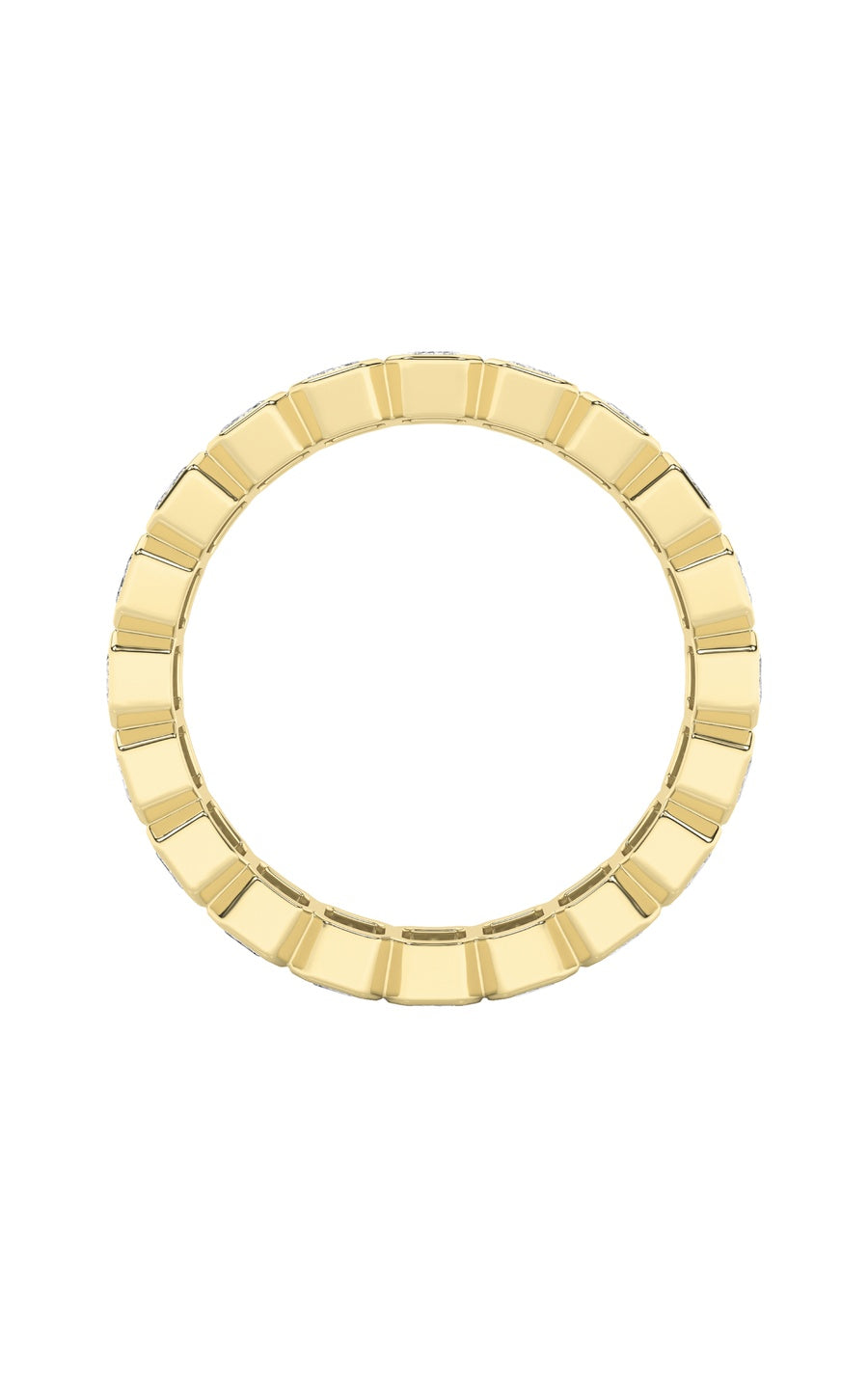 2.5Cttw Emerald Shaped Lab Grown Diamond (F/VS) Eternity Band Ring in 14K Gold