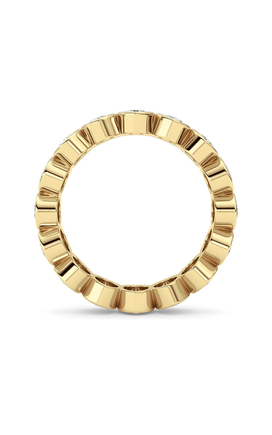 2Cttw Oval Shaped Lab Grown Diamond (F/VS) Eternity Band Ring in 14K Gold