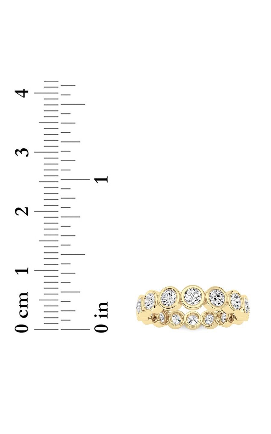 2Cttw Round Shaped Lab Grown Diamond (F/VS) Eternity Band Ring in 14K Gold