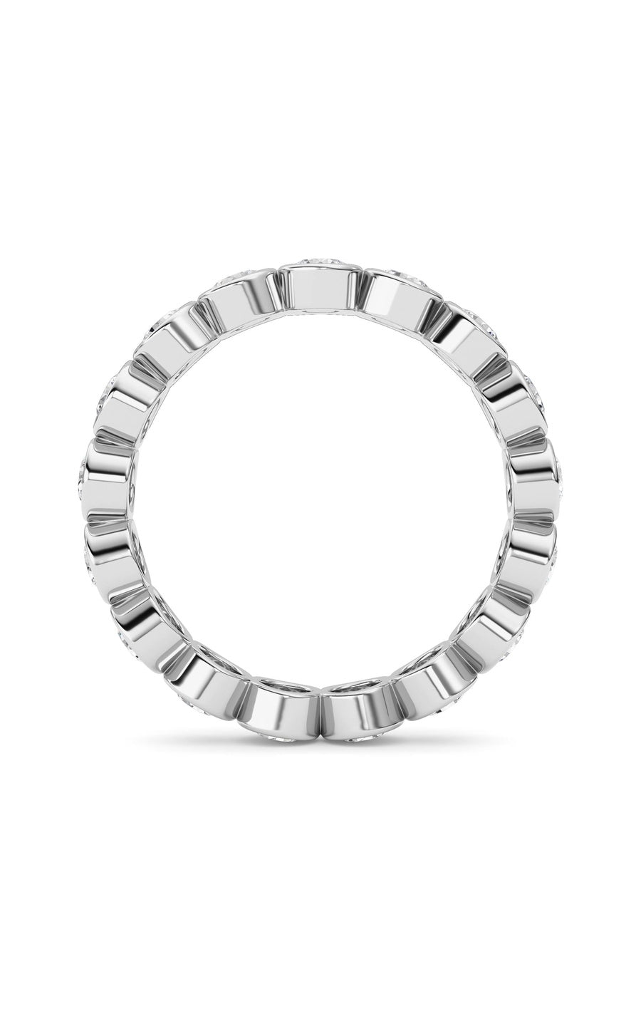2.2Cttw Round Shaped Lab Grown Diamond (F/VS) Eternity Band Ring in 14K Gold