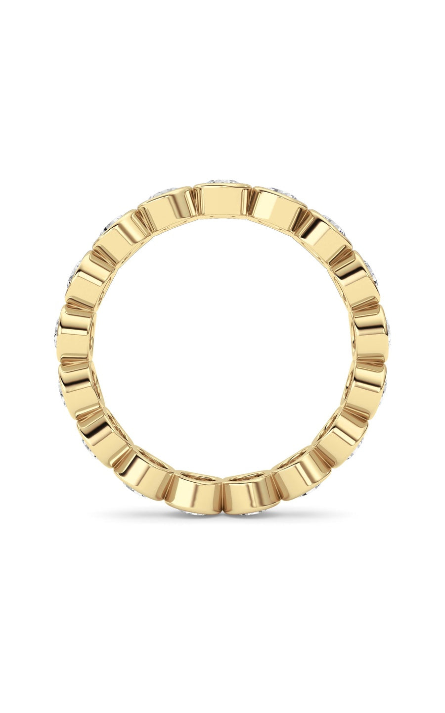 2.2Cttw Round Shaped Lab Grown Diamond (F/VS) Eternity Band Ring in 14K Gold