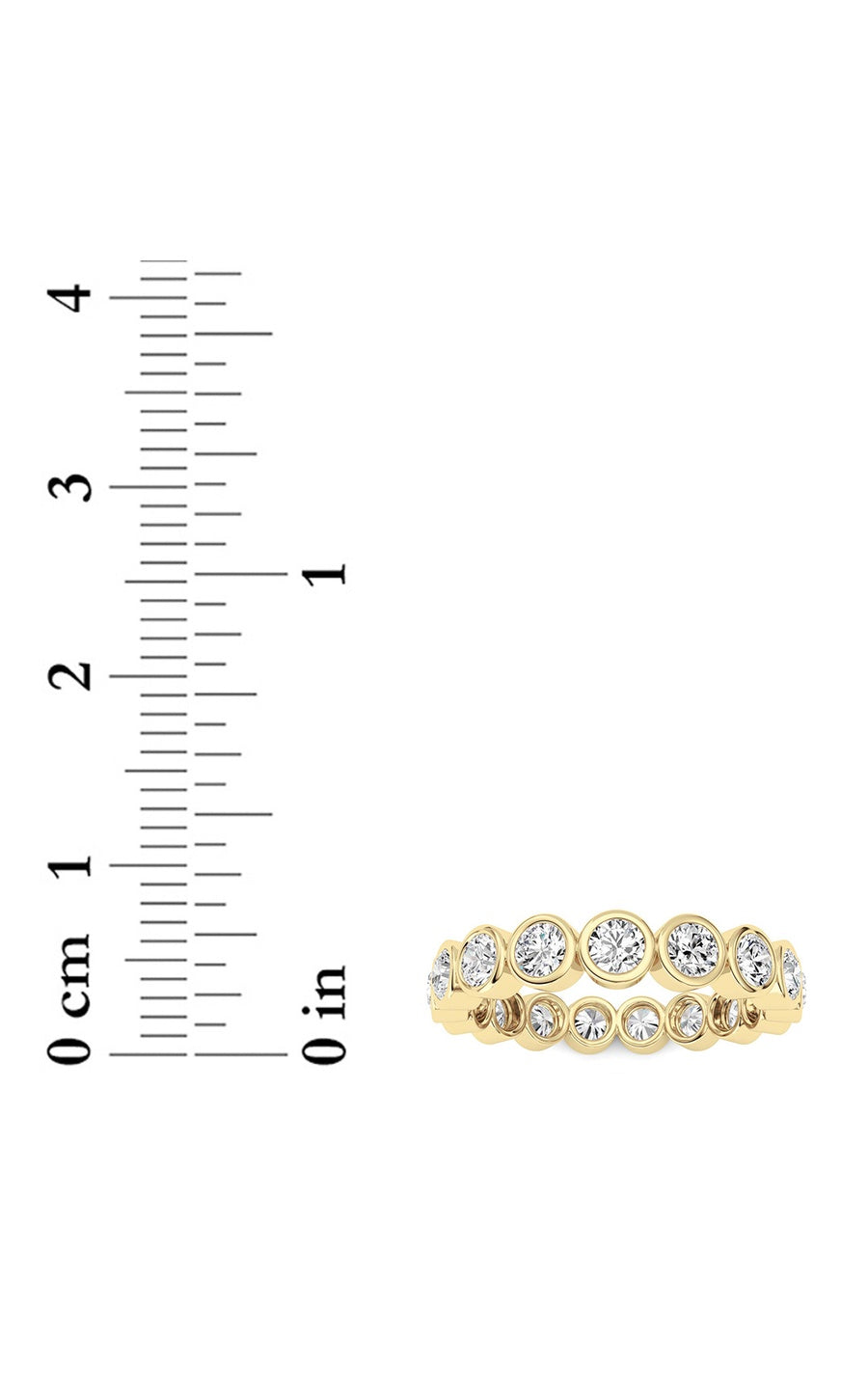2.2Cttw Round Shaped Lab Grown Diamond (F/VS) Eternity Band Ring in 14K Gold