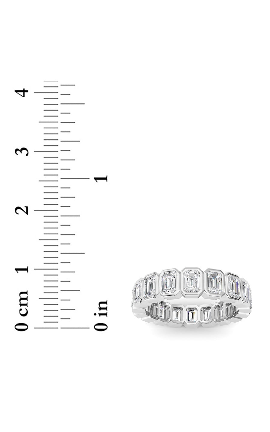 2.75Cttw Emerald Shaped Lab Grown Diamond (F/VS) Eternity Band Ring in 14K Gold