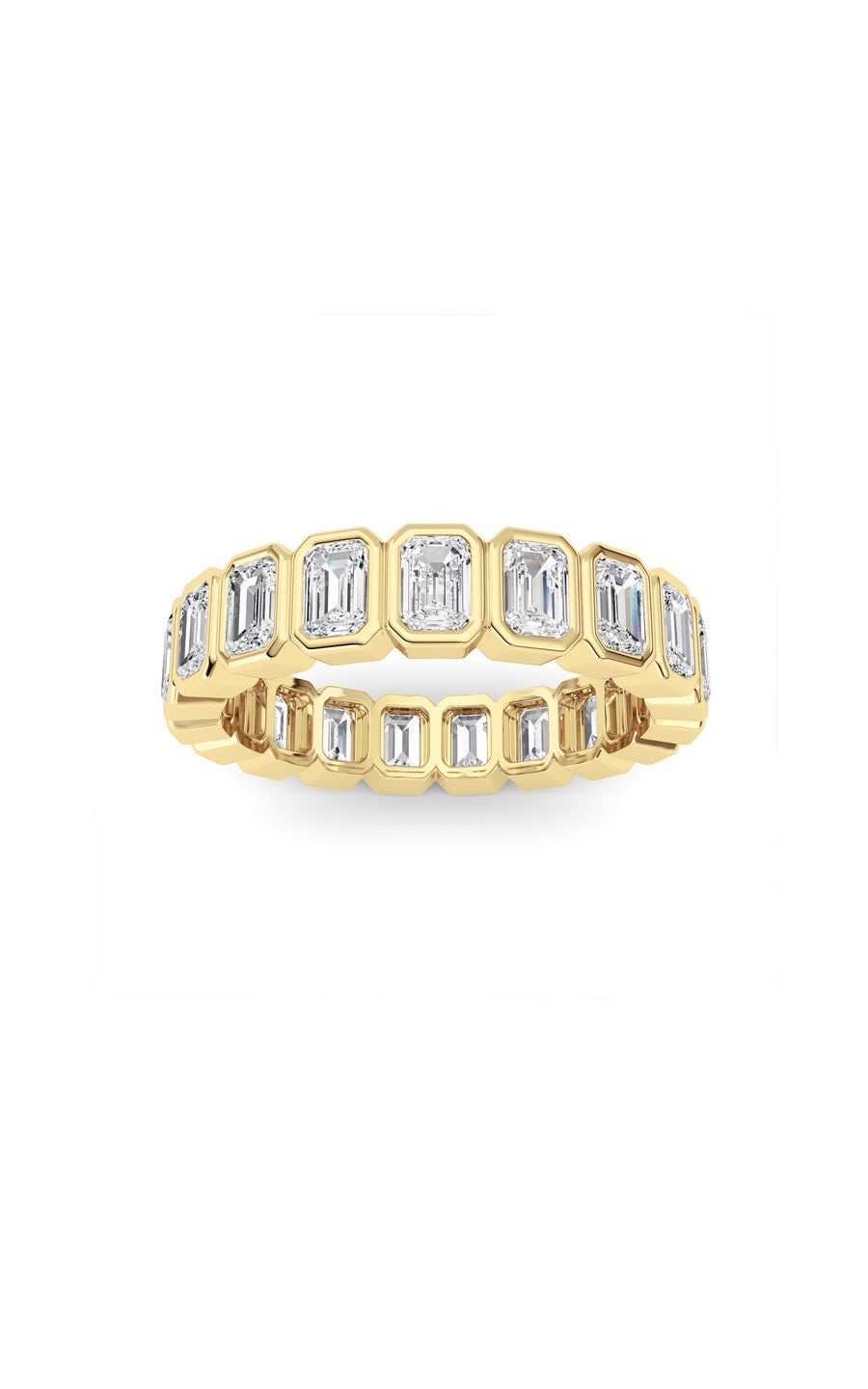 2.75Cttw Emerald Shaped Lab Grown Diamond (F/VS) Eternity Band Ring in 14K Gold
