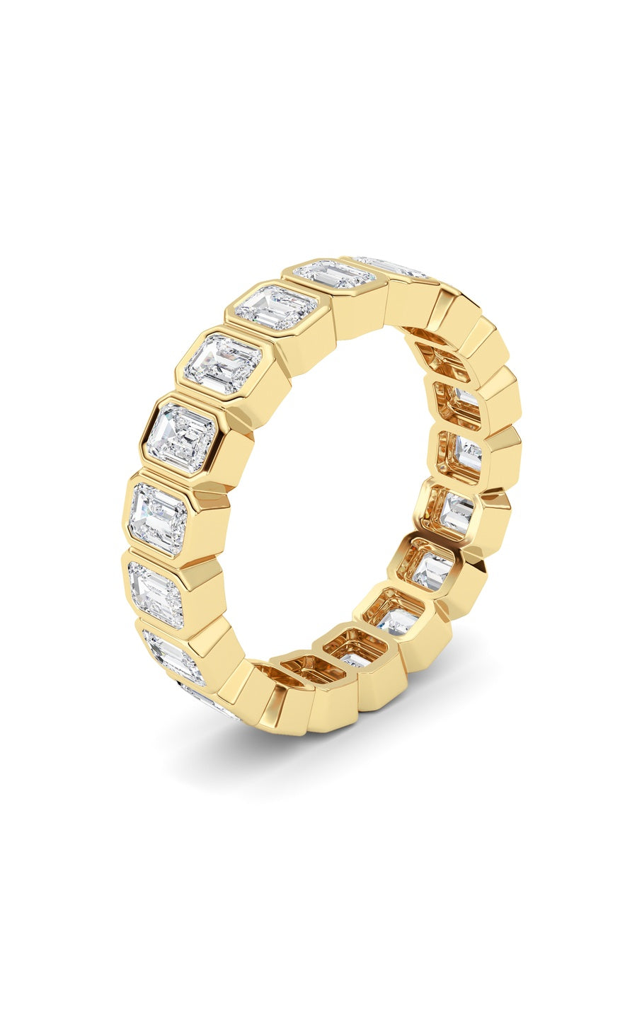 2.75Cttw Emerald Shaped Lab Grown Diamond (F/VS) Eternity Band Ring in 14K Gold