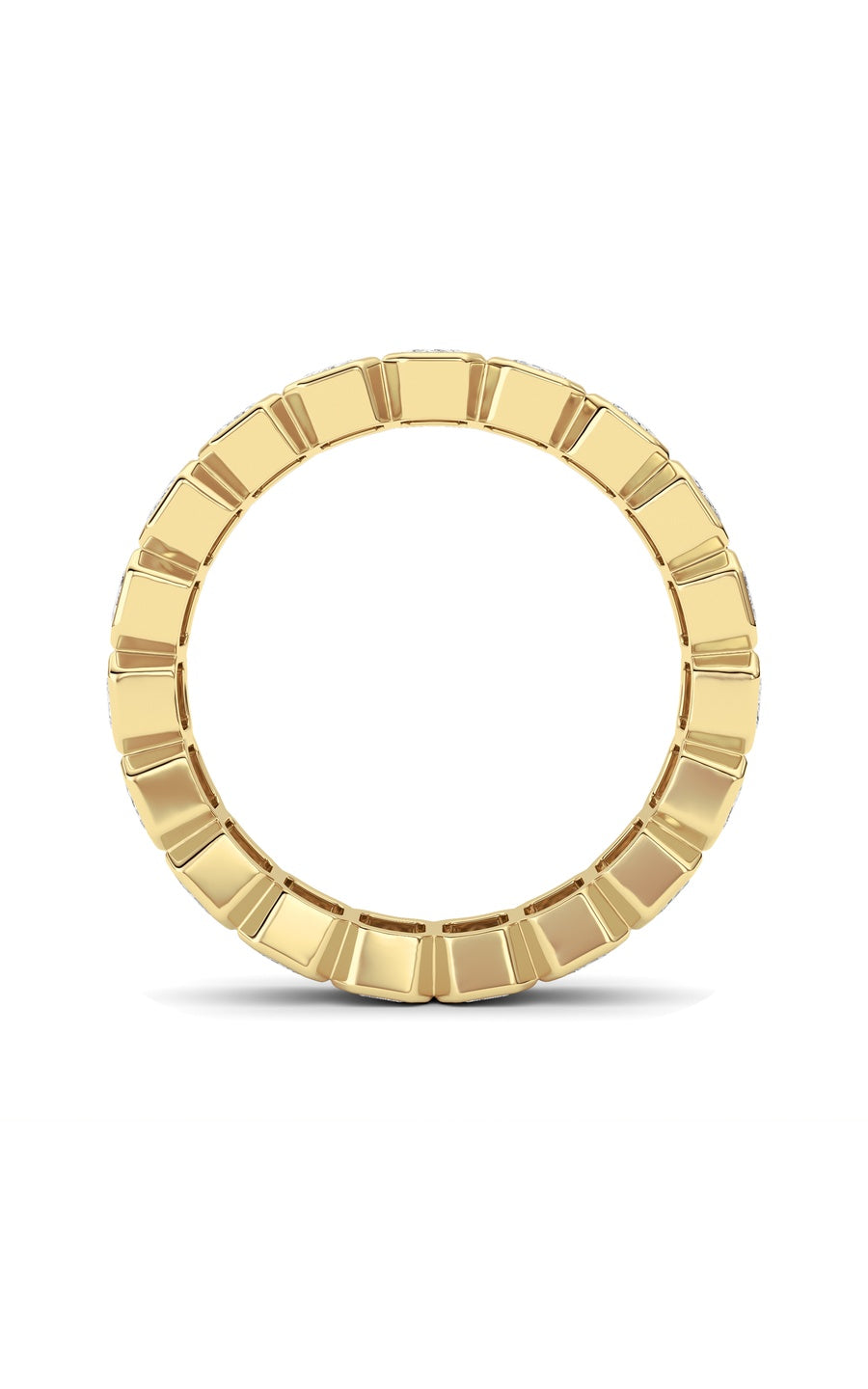 2.75Cttw Emerald Shaped Lab Grown Diamond (F/VS) Eternity Band Ring in 14K Gold