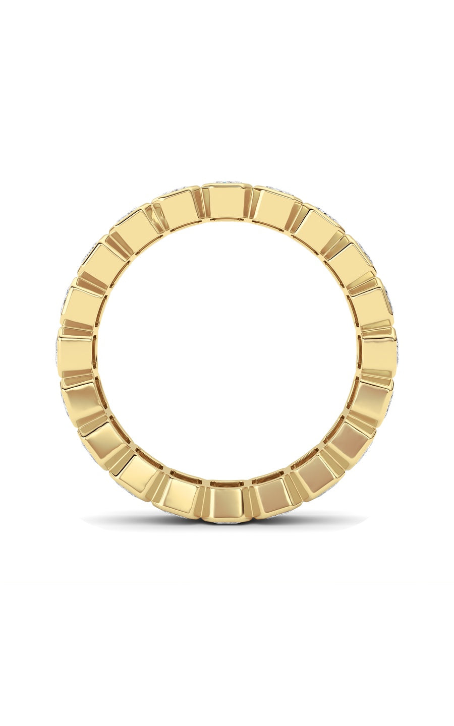 3.00Cttw Emerald Shaped Lab Grown Diamond (F/VS) Eternity Band Ring in 14K Gold