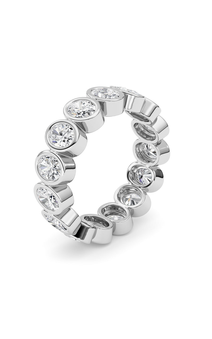 2.2Cttw Oval Shaped Lab Grown Diamond (F/VS) Eternity Band Ring in 14K Gold
