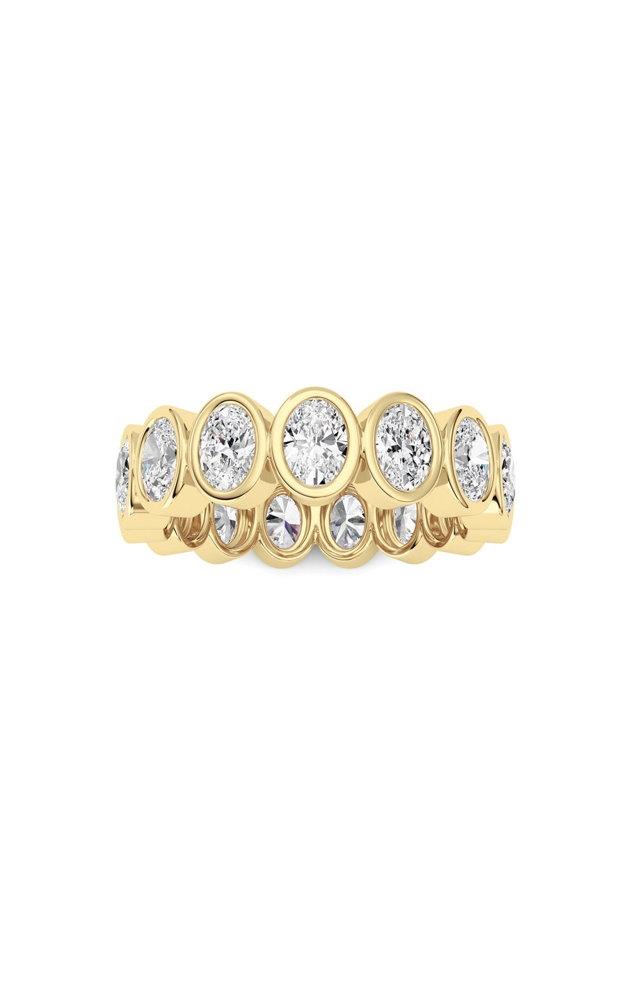 2.2Cttw Oval Shaped Lab Grown Diamond (F/VS) Eternity Band Ring in 14K Gold