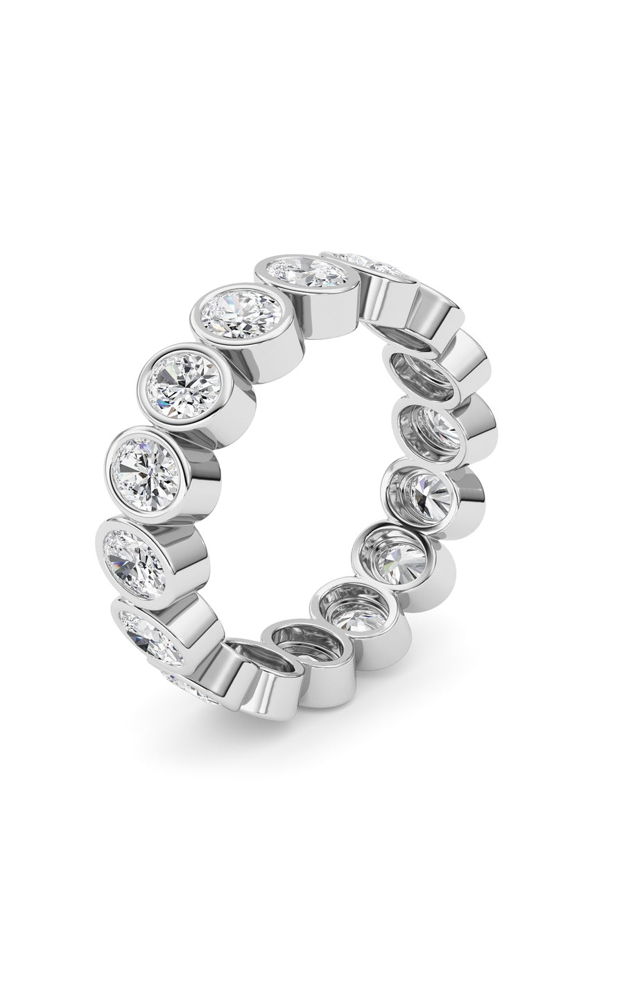 2.4Cttw Oval Shaped Lab Grown Diamond (F/VS) Eternity Band Ring in 14K Gold