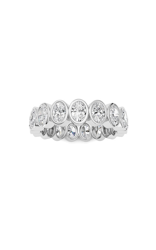 2.5Cttw Oval Shaped Lab Grown Diamond (F/VS) Eternity Band Ring in 14K Gold