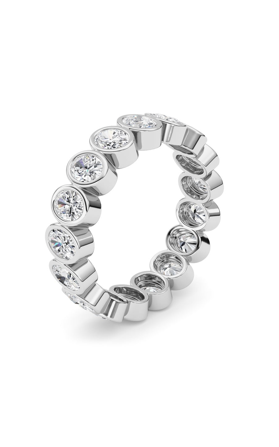 2.5Cttw Oval Shaped Lab Grown Diamond (F/VS) Eternity Band Ring in 14K Gold