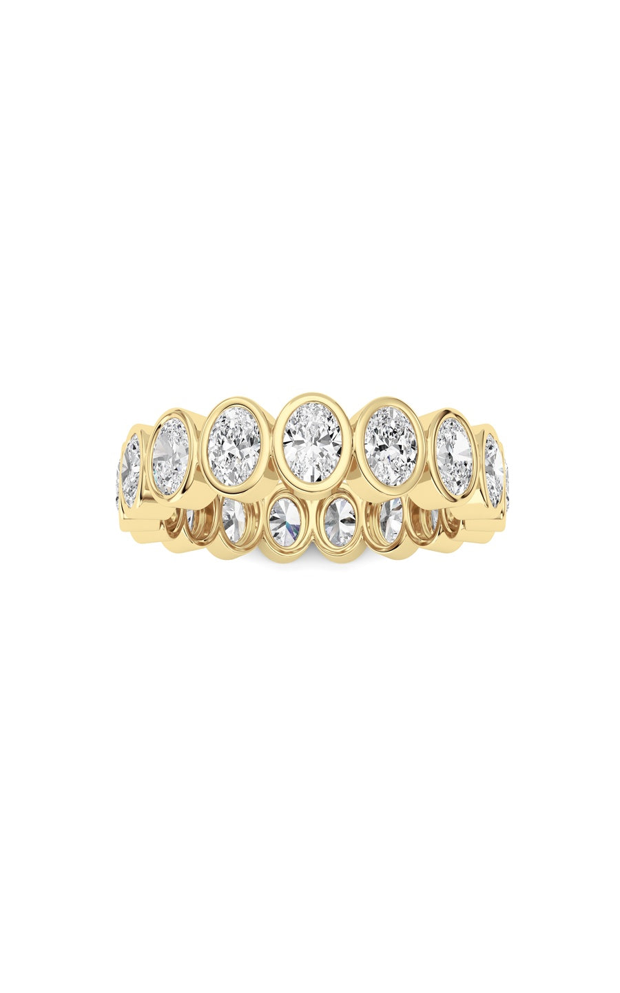 2.5Cttw Oval Shaped Lab Grown Diamond (F/VS) Eternity Band Ring in 14K Gold
