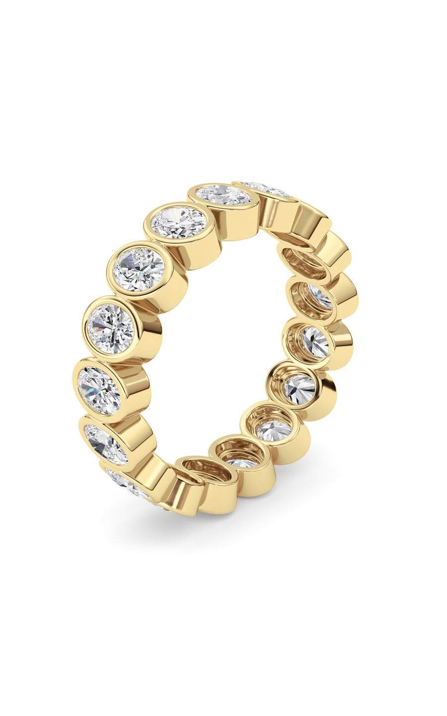 2.5Cttw Oval Shaped Lab Grown Diamond (F/VS) Eternity Band Ring in 14K Gold