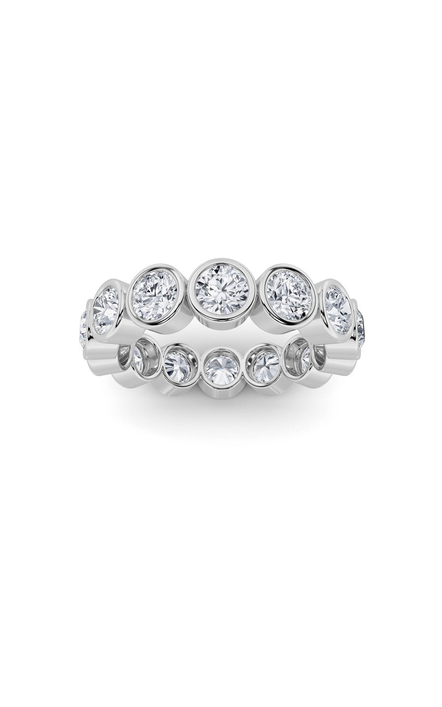 2.1Cttw Round Shaped Lab Grown Diamond (F/VS) Eternity Band Ring in 14K Gold