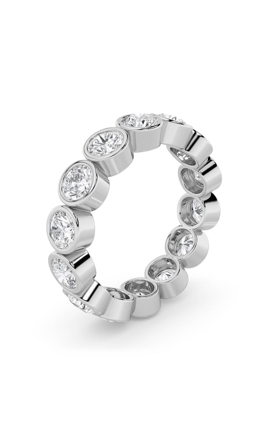 2.1Cttw Round Shaped Lab Grown Diamond (F/VS) Eternity Band Ring in 14K Gold