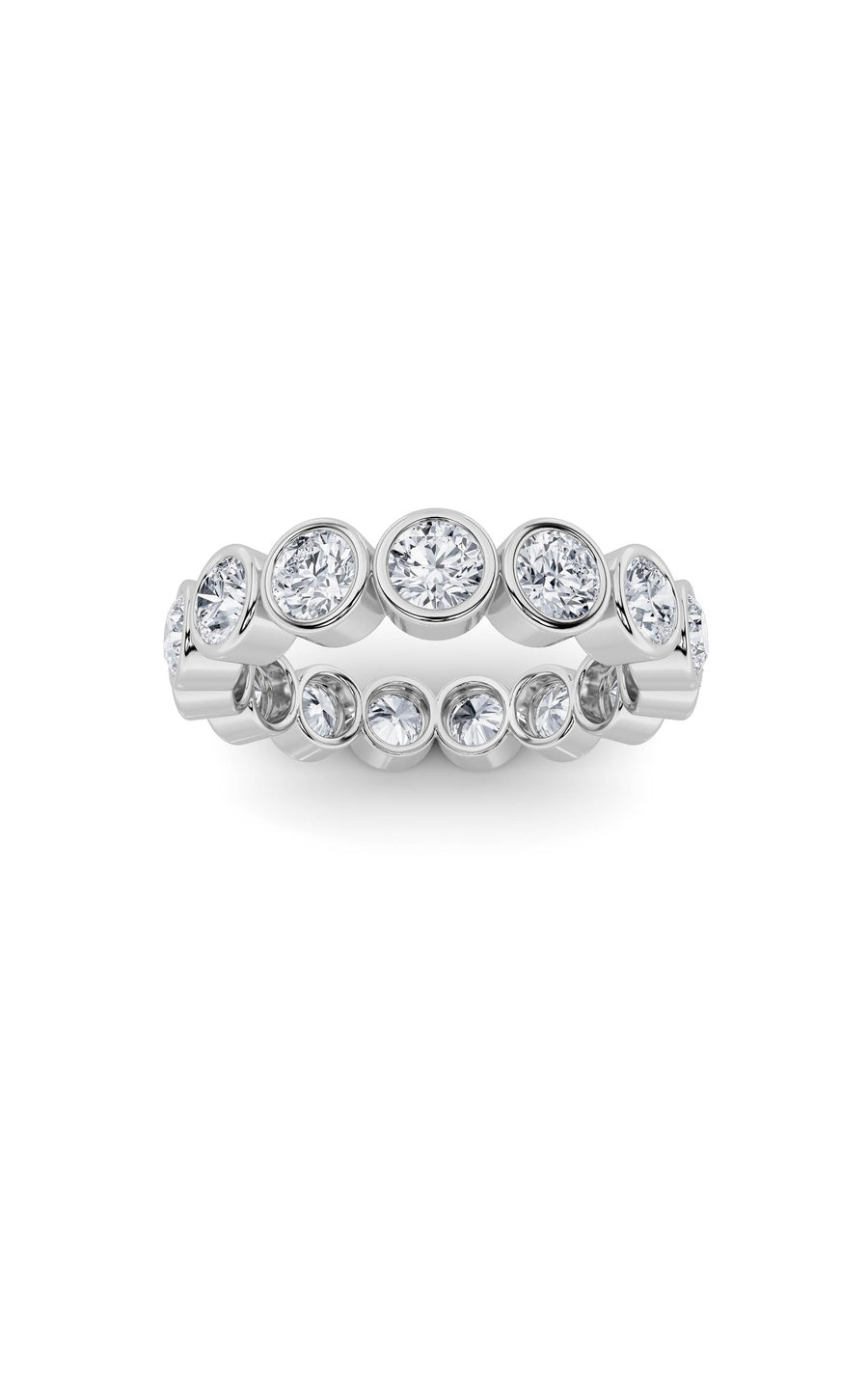 2.2Cttw Round Shaped Lab Grown Diamond (F/VS) Eternity Band Ring in 14K Gold