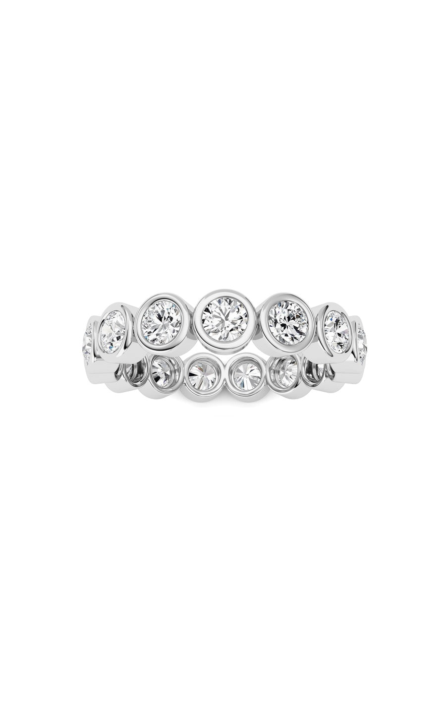 2.3Cttw Round Shaped Lab Grown Diamond (F/VS) Eternity Band Ring in 14K Gold