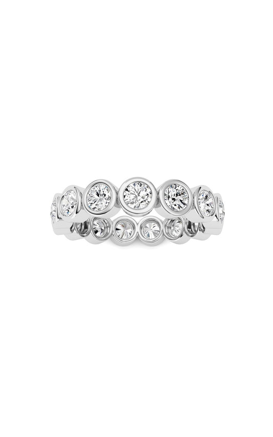 2.3Cttw Round Shaped Lab Grown Diamond (F/VS) Eternity Band Ring in 14K Gold