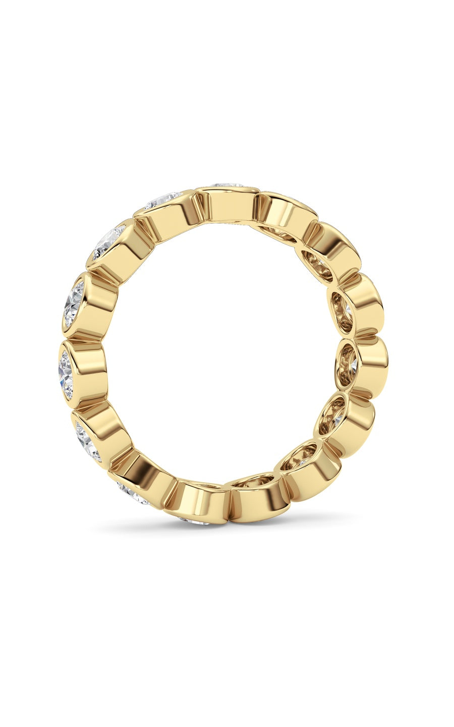 2.3Cttw Round Shaped Lab Grown Diamond (F/VS) Eternity Band Ring in 14K Gold