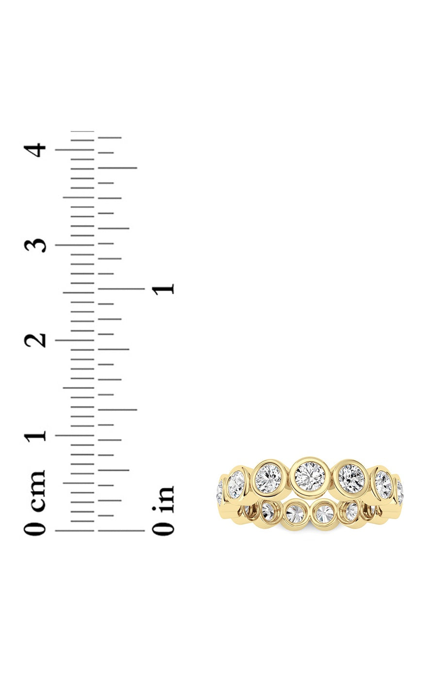 2.3Cttw Round Shaped Lab Grown Diamond (F/VS) Eternity Band Ring in 14K Gold