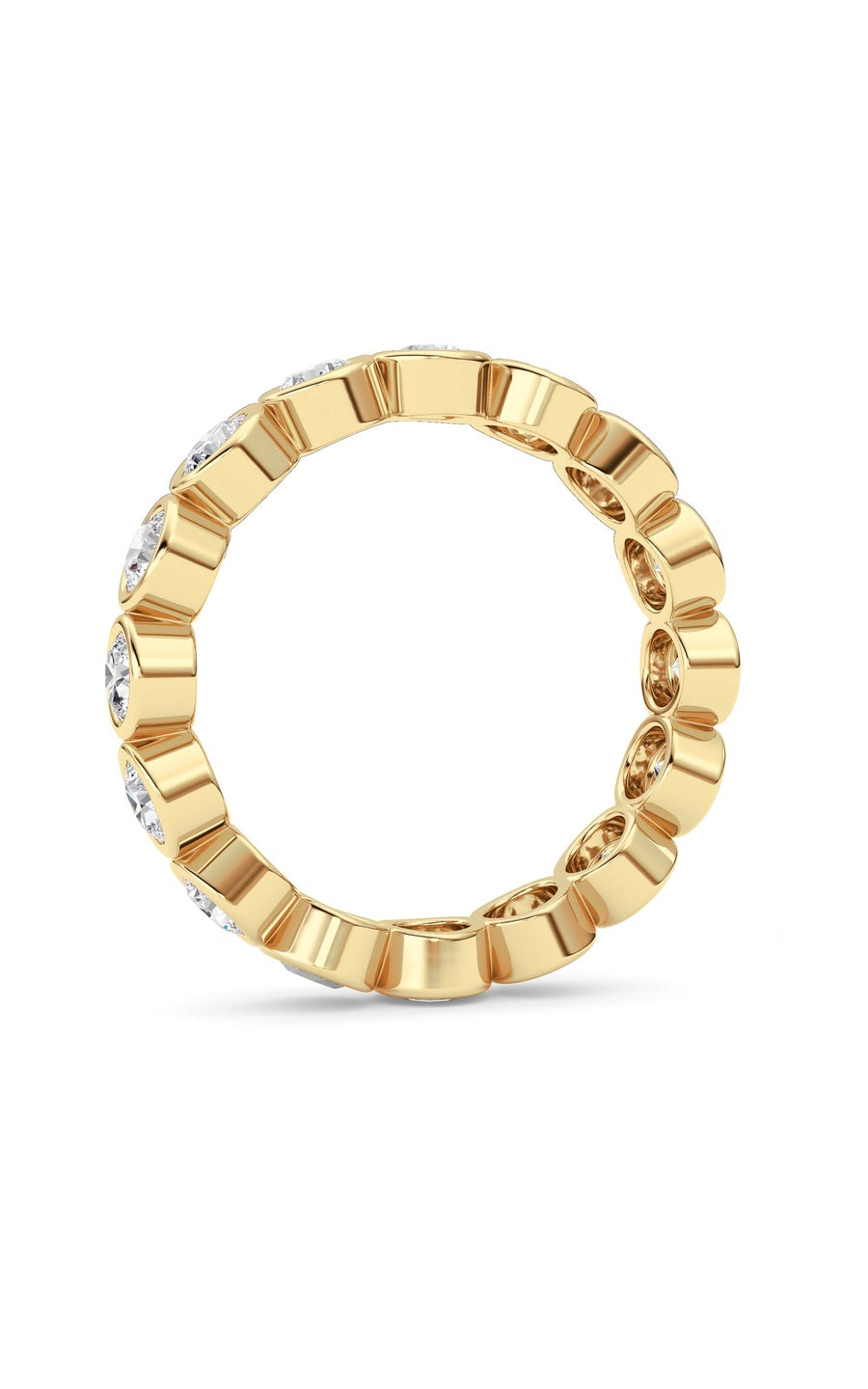 2.4Cttw Round Shaped Lab Grown Diamond (F/VS) Eternity Band Ring in 14K Gold