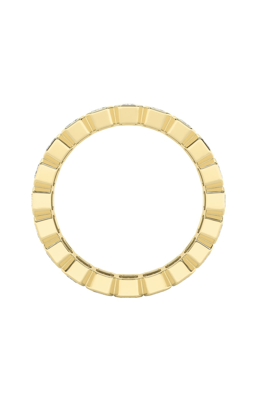 3.25Cttw Emerald Shaped Lab Grown Diamond (F/VS) Eternity Band Ring in 14K Gold