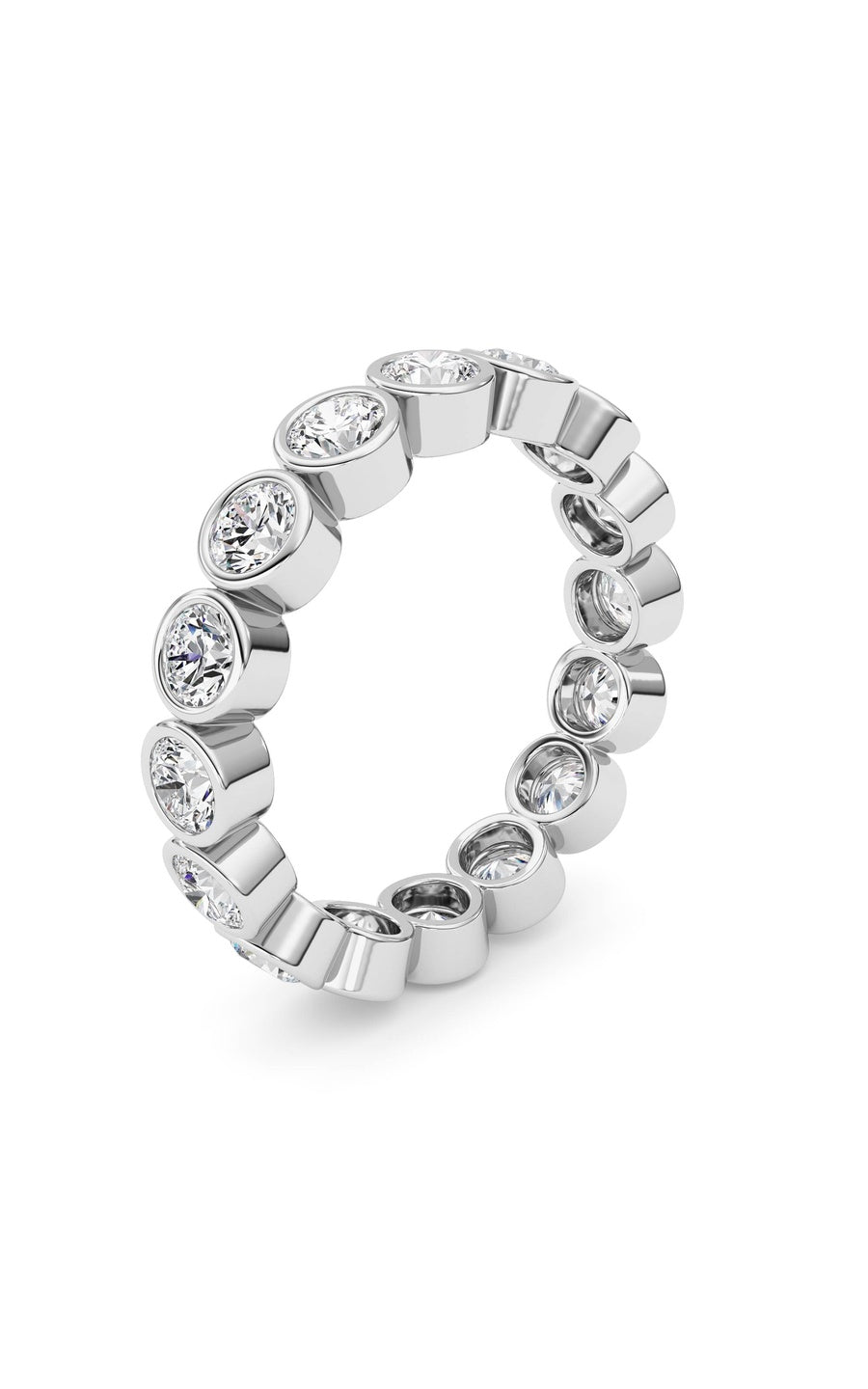 2.9Cttw Round Shaped Lab Grown Diamond (F/VS) Eternity Band Ring in 14K Gold