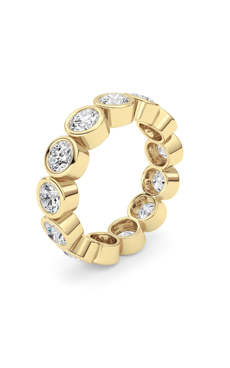 2.9Cttw Round Shaped Lab Grown Diamond (F/VS) Eternity Band Ring in 14K Gold